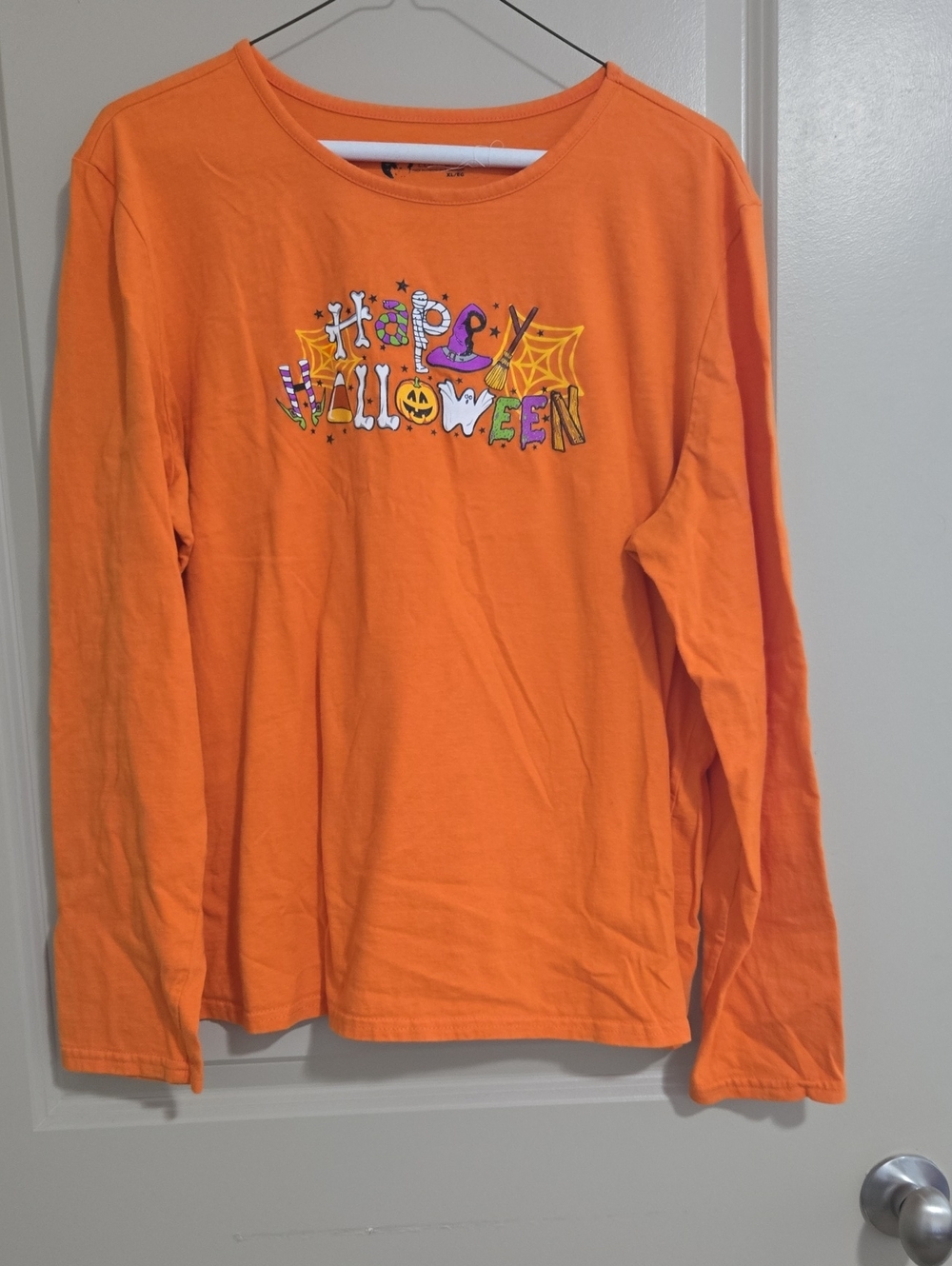 Holiday Editions Orange Long Sleeve "Happy Halloween" Kids Top